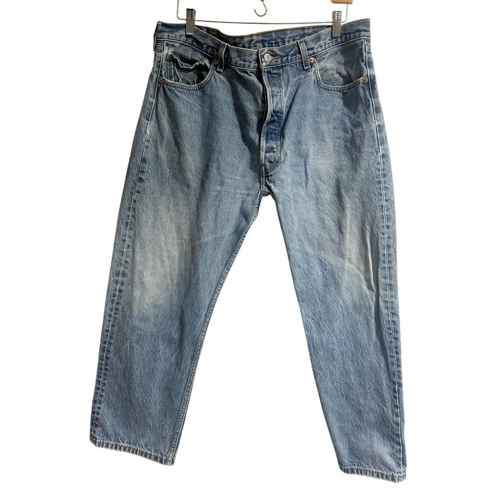 Levi's Men 501XX Jeans 40x30 Light‎ Blue Wash Button Fly